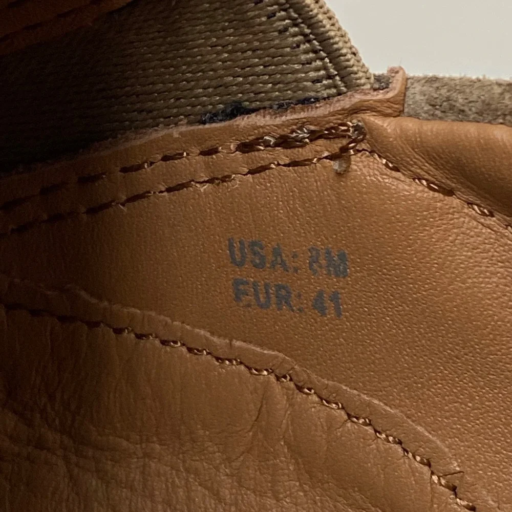 Vince Mens Ace Suede Perforated‎ Slip On Sneakers Tan Size 8 US/41 EU